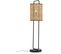 Lampadaire Métal Rotin Noir Naturel 33x33x134