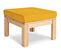 Pouf En Bois Massif Huilé Clair Et Jaune