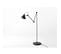 Lampadaire Acier Stabilisé Noir 120x32x209cm