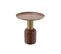 Table D’appoint Ronde En Métal Nougat Et Or 49,5x49,5x52cm