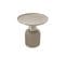 Table D’appoint Ronde Métal Taupe Et Argent 40,5x40,5x42,5cm