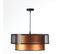 Suspension Duo Élégant Rond Ø 60 Cm Orange