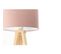 Lampe De Table Tissu Rose 30x30x46cm