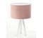 Lampe De Table Tissu Rose 30x30x46cm