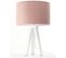 Lampe De Table Tissu Rose 30x30x46cm