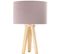 Lampe De Table Tissu Rose 30x30x46cm