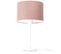 Lampe De Table Tissu Rose 26x26x44cm