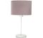 Lampe De Table Tissu Rose 26x26x44cm