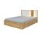 Lit Adulte Design Wood 160x200 Cm + Option Coffre + LED Dans La Tête De Lit.