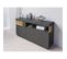 Buffet Collection Kiles 170cm, LED Intégré. Coloris Gris Anthracite Et Chêne. Style Design