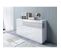 Buffet, Bahut, Enfilade Kiles Trois Portes Et Un Tiroir. Coloris Blanc Et Gris. Style Design