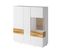 Buffet Haut Kiles Trois Portes. Coloris Blanc Et Chêne. Style Design