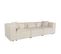 Lival - Canapé Droit Modulable 4 Places En Velours Côtelé Beige, Made In France