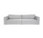 Cardinal - Canapé Droit Modulable 5 Places En Tissu Chiné Gris, Made In France