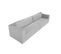 Cardinal - Canapé Droit Modulable 5 Places En Tissu Chiné Gris, Made In France