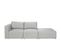 Cardinal - Canapé Droit Modulable 4 Places En Tissu Chiné Gris, Made In France