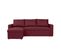 Aledo - Canapé D'angle Réversible Convertible 4 Places En Tissu, Made In France - Rouge Bordeaux