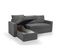 Aledo - Canapé D'angle Réversible Convertible 4 Places En Tissu, Made In France - Gris Anthracite