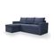 Aledo - Canapé D'angle Réversible Convertible 4 Places En Tissu, Made In France - Bleu