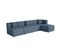 Pinot - Canapé D'angle Modulable 5 Places En Tissu, Made In France - Bleu