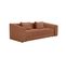 Muscat - Canapé Droit Convertible 3 Places En Tissu, Made In France - Terracotta