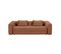 Muscat - Canapé Droit Convertible 3 Places En Tissu, Made In France - Terracotta