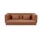 Muscat - Canapé Droit Convertible 3 Places En Tissu, Made In France - Terracotta