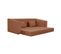 Muscat - Canapé Droit Convertible 3 Places En Tissu, Made In France - Terracotta