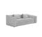 Muscat - Canapé Droit Convertible 3 Places En Tissu, Made In France - Gris Clair