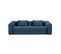 Muscat - Canapé Droit Convertible 3 Places En Tissu, Made In France - Bleu