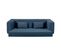 Muscat - Canapé Droit Convertible 3 Places En Tissu, Made In France - Bleu