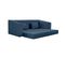 Muscat - Canapé Droit Convertible 3 Places En Tissu, Made In France - Bleu