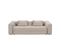 Muscat - Canapé Droit Convertible 3 Places En Tissu, Made In France - Beige