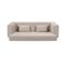 Muscat - Canapé Droit Convertible 3 Places En Tissu, Made In France - Beige