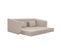 Muscat - Canapé Droit Convertible 3 Places En Tissu, Made In France - Beige