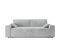 Durif - Canapé Droit Convertible 3 Places En Velours Côtelé, Made In France - Gris Clair