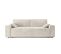 Durif - Canapé Droit Convertible 3 Places En Velours Côtelé, Made In France - Beige