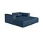 Ribol - Canapé D'angle Gauche Convertible 4 Places En Tissu, Made In France - Bleu