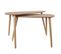 Lot De 2 Tables Gigognes "forme Galet" 80cm Naturel