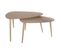 Lot De 2 Tables Gigognes "forme Galet" 80cm Naturel