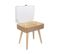 Table De Chevet Vintage Elin - L. 40 X H. 54 Cm - Blanc