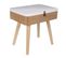 Table De Chevet Vintage Elin - L. 40 X H. 54 Cm - Blanc