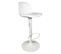 Tabouret De Bar Assise Rembourrée Isak Blanc