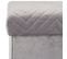 Pouf De Rangement Pliable Design Velours Meli - L. 38 X H. 38 Cm - Gris