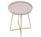 Table D'appoint Ronde "glossy" 48cm Rose