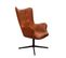 Fauteuil Pivotant Design "helsinki" 107cm Marron