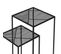 Lot De 2 Tables D'appoint Design "riga" 90cm Noir