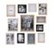 Lot De 12 Cadres Photo "vues" 27cm Naturel et Noir