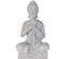 Statuette Déco "bouddha Assis" 27cm Gris