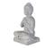 Statuette Déco "bouddha Assis" 27cm Gris